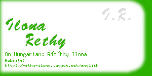 ilona rethy business card